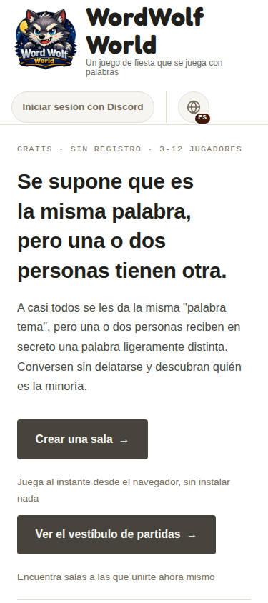 Página de inicio (móvil)